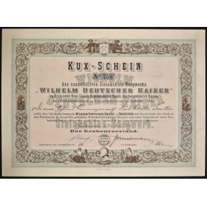 KUX-SCHEIN Wilhelm Deutscher Kaiser, Birkenau, 1 Kuks 1875