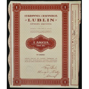Cukrownia i Rafineria Lublin S.A., 100 PLN