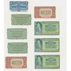 Czechoslovakia, 3-50 Korun 1953 (9 pcs.)