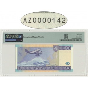 Lithuania, 10 Litu 2007 - AZ 0000142 - replacement - PMG 66 EPQ
