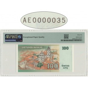 Lithuania, 100 Litu 2000 - AE 0000035 - PMG 66 EPQ