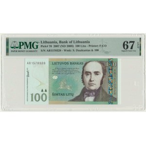 Lithuania, 100 Litu 2007 - PMG 67 EPQ