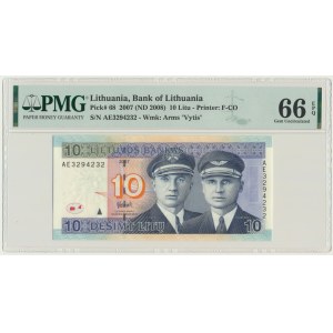 Lithuania, 10 Litu 2007 - PMG 66 EPQ