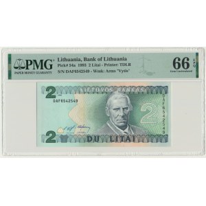 Lithuania, 2 Litai 1993 - PMG 66 EPQ
