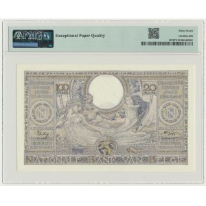 Belgique, 100 francs=20 belgas 1943 - PMG 67 EPQ