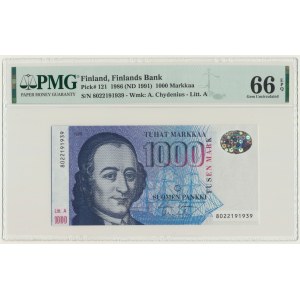Finland, 1.000 Markkaa 1986 - PMG 66 EPQ
