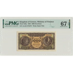 Greece, 1.000 Drachmai 1950 - PMG 67 EPQ