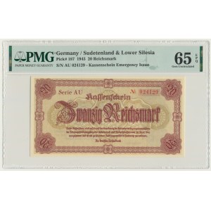 Germany, 20 Reichsmark 1945 - PMG 65 EPQ