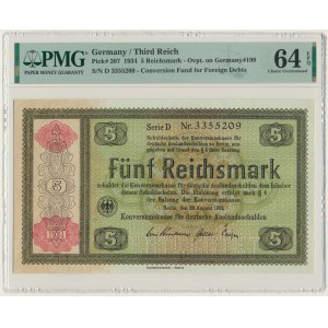 Germany, 5 Reichsmark 1934 - PMG 64 EPQ