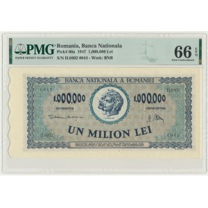 Romania, 1 million Lei 1947 - PMG 66 EPQ