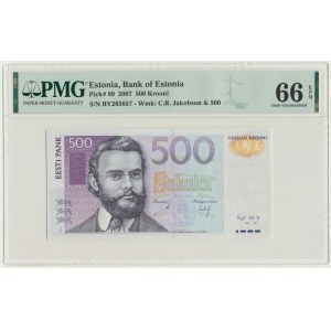 Estónsko, 500 korún 2007 - PMG 66 EPQ