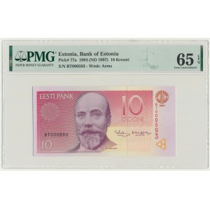 Estonie, 10 couronnes 1994 - PMG 65 EPQ