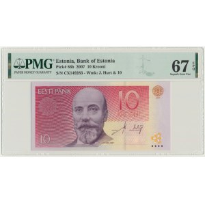 Estonia, 10 Krooni 2007 - PMG 67 EPQ
