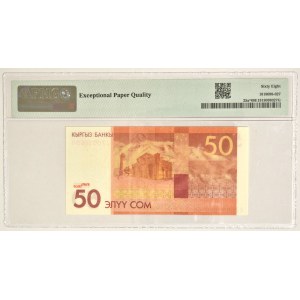 Kirghizistan, 50 som 2009 - série de remplacement - PMG 68 EPQ