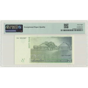Estonie, 25 couronnes 2007 - PMG 68 EPQ