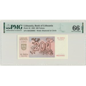 Lithuania, 200 Talonas 1993 - PMG 66 EPQ