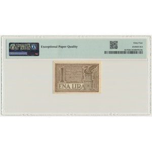 Yugoslavia, Slovenia, German Occupation WWII - Laibach, 1 Lira 1944 - PMG 64 EPQ
