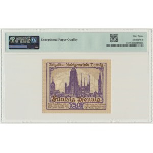 Danzig, 50 Pfennig 1919 - purple - PMG 67 EPQ