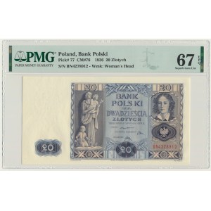 20 złotych 1936 - BN - PMG 67 EPQ