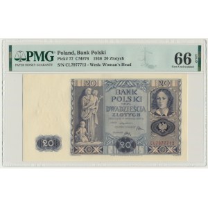 20 zlatých 1936 - C£ - PMG 66 EPQ