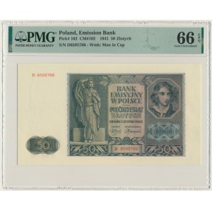 50 złotych 1941 - D - PMG 66 EPQ