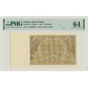 Polska, 10 złotych 1929 - Ser. EŁ. - PMG 64