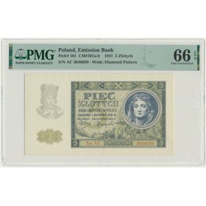 5 złotych 1941 - AC - PMG 66 EPQ