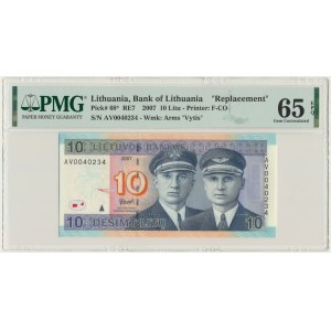 Lithuania, 10 Litu 2007 - replacement - PMG 65 EPQ