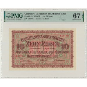 Posen, 10 Rubel 1916 - PMG 67 EPQ