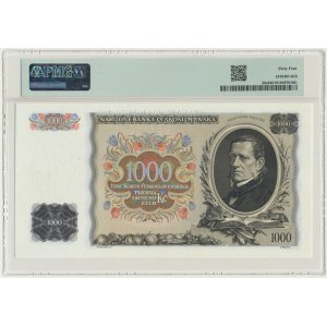 Czechoslovakia, 1.000 Korun 1934 - SPECIMEN - PMG 64