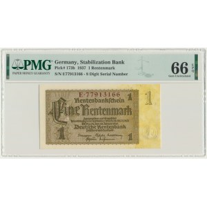 Germany, 1 Rentenmark 1937 - PMG 66 EPQ