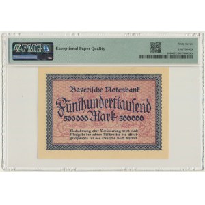Germany, Bayern, 500.000 Mark 1923 - PMG 67 EPQ
