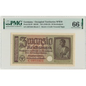 Germany, 20 Reichsmark (1940-45) - PMG 66 EPQ