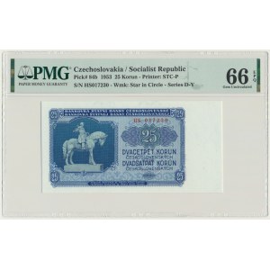 Czechoslovakia, 25 Korun 1953 - PMG 66 EPQ