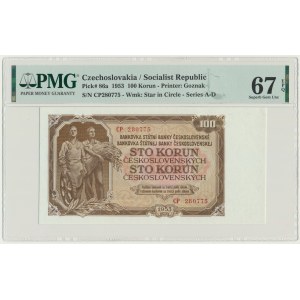 Czechoslovakia, 100 Korun 1953 - PMG 67 EPQ