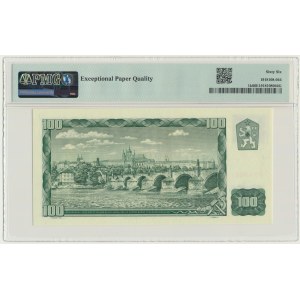 Czech Republic, 100 Korun 1961 (1993) - with stamp - PMG 66 EPQ