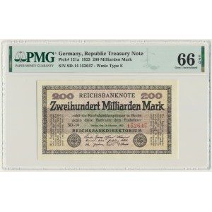 Germany, 200 Billion Mark 1923 - PMG 66 EPQ