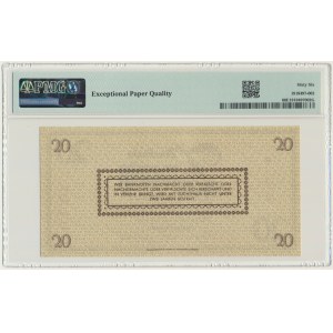 Germany, Saxony, 20 Reichsmark 1945 - PMG 66 EPQ
