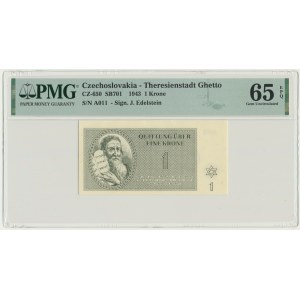 Czechoslovakia (Theresienstadt Ghetto), 1 Kronen 1943 - PMG 65 ePQ