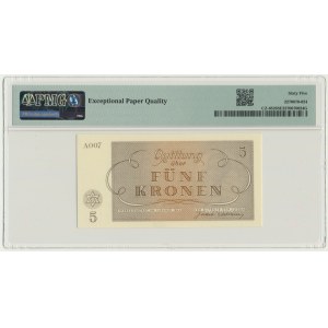Czechoslovakia (Theresienstadt Ghetto), 5 Kronen 1943 - PMG 65 EPQ