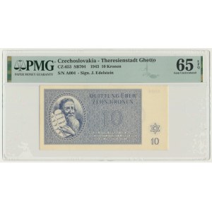 Czechoslovakia (Theresienstadt Ghetto), 10 Kronen 1943 - PMG 65 EPQ