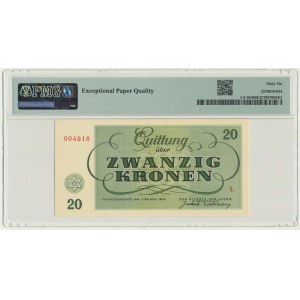 Czechoslovakia (Theresienstadt Ghetto), 20 Kronen 1943 - PMG 66 EPQ