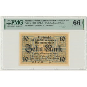 Memel (Klaipeda), 10 Mark 1922 - PMG 66 EPQ