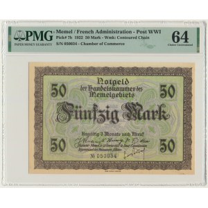 Memel (Klaipeda), 50 Mark 1922 - PMG 64