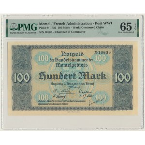Memel (Klaipeda), 100 Mark 1922 - PMG 65 EPQ