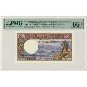 New Hebriedes, 100 Francs (1975) - PMG 66 EPQ