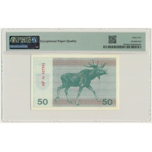 Lithuania, 50 Talonas 1991 - with text - PMG 65 EPQ