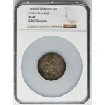 August II the Strong, Thaler Dresden 1724 IGS - NGC MS62