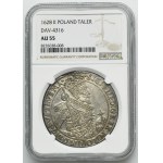 Sigismund III Vasa, Thaler Bromberg 1628 II - NGC AU55 - VERY RARE