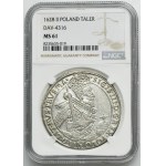 Sigismund III Vasa, Thaler Bromberg 1628 II - NGC MS61 - VERY RARE